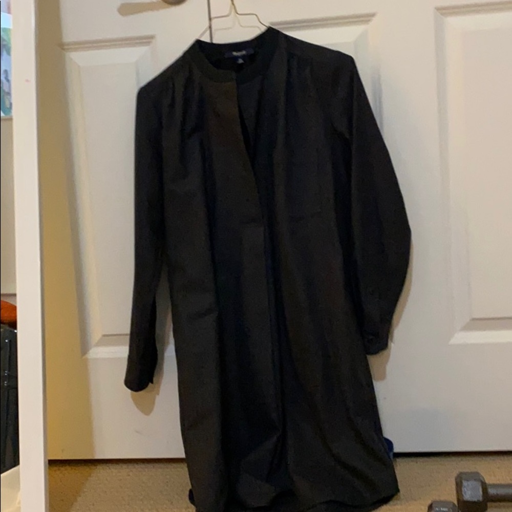 Madewell black shirt dress with side pockets